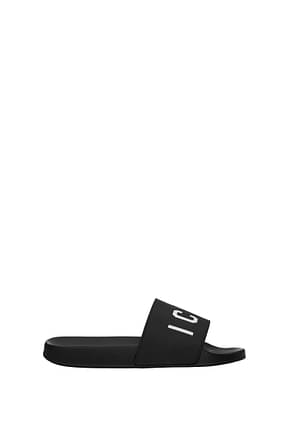 Dsquared2 Slippers and clogs Men Rubber Black
