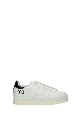 Y3 Yamamoto Sneakers adidas hicho Femme Cuir Blanc Blanc Optique