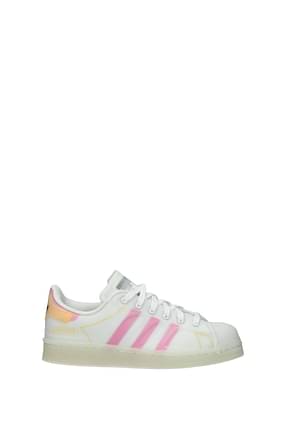 Adidas Sneakers Donna Tessuto Bianco Rosa