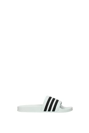 Adidas Slippers and clogs Women Rubber White Black