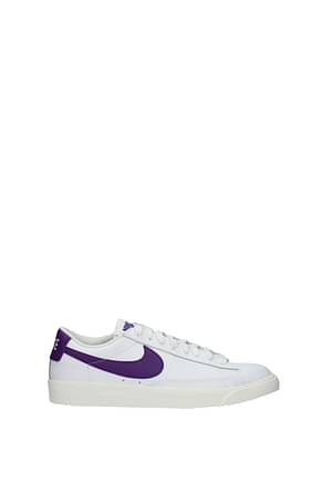 Nike Sneakers blazer Homme Cuir Blanc Violet