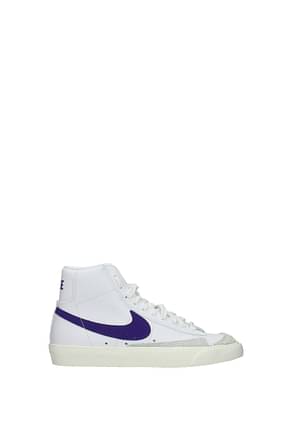 Nike Sneakers Damen Leder Weiß Violett