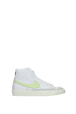 Nike Sneakers Damen Leder Weiß Lime