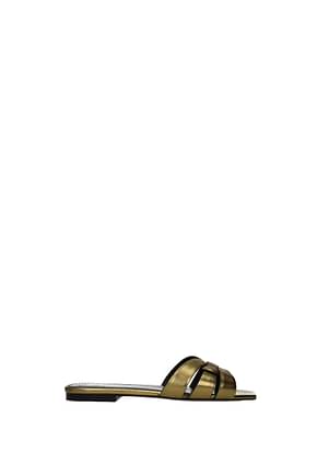 Saint Laurent Slippers and clogs Women Leather Gold