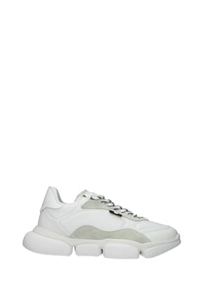 Moncler Sneakers Uomo Pelle Bianco Sabbia Chiaro