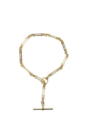 Saint Laurent Necklaces Women Brass Gold