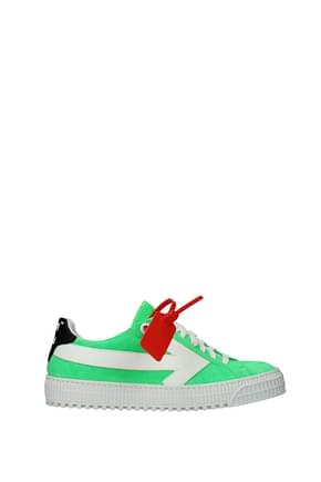 Off-White Sneakers Women Suede Green
