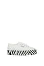 Superga Sneakers Women Fabric  White Zebra Print