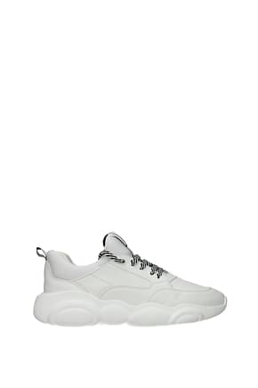 Moschino Sneakers Femme Cuir Blanc