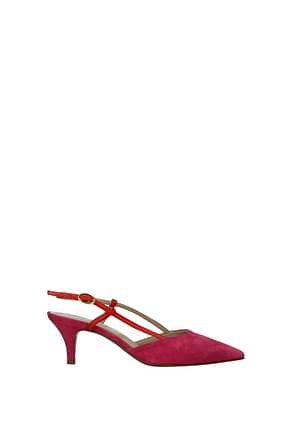 Ballantyne Sandals Women Suede Fuchsia Red