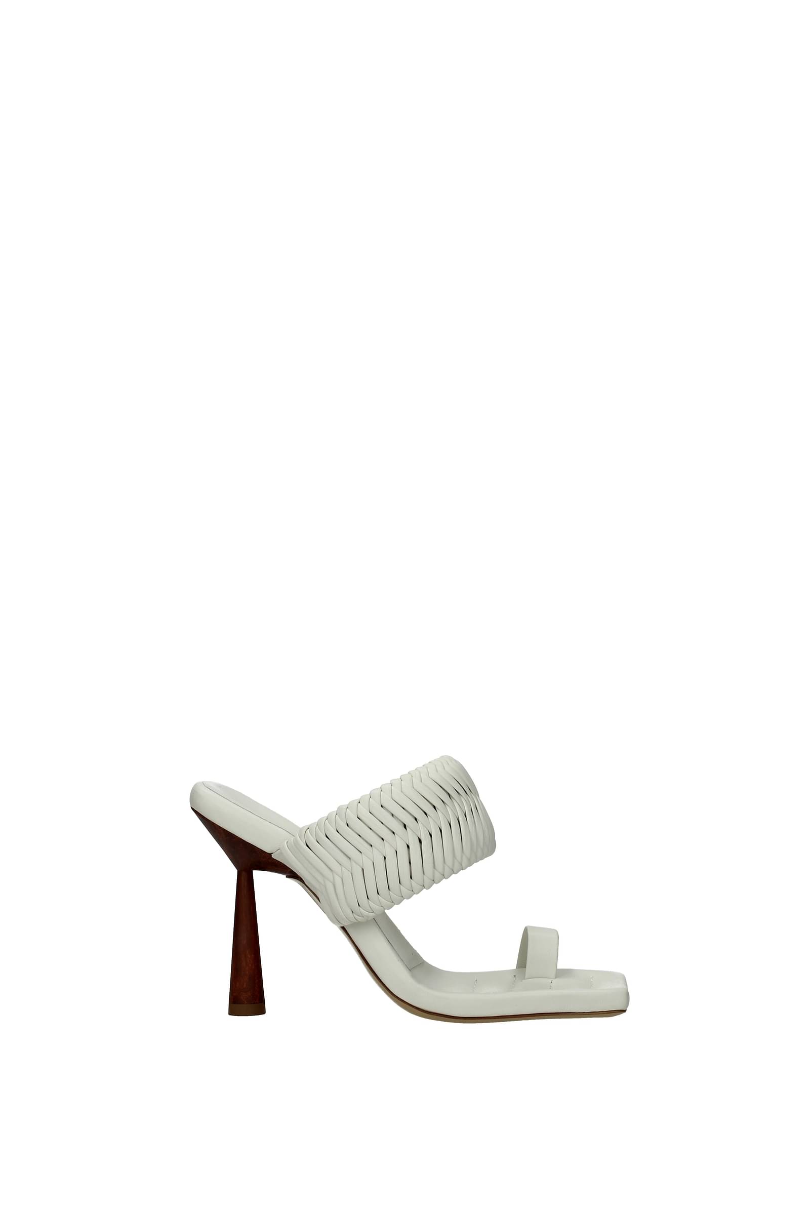 Damen Schuhe Absätze Sandaletten Gia Borghini Leder Gia/Rhw Sandalen Rosie 6 aus Leder in Weiß 