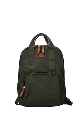Bric's Backpack and bumbags Men Fabric  Green Olive