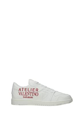 Valentino Garavani Sneakers atelier Homme Cuir Blanc Rouge
