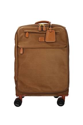 Bric's Wheeled Luggages Men PVC Brown Camel