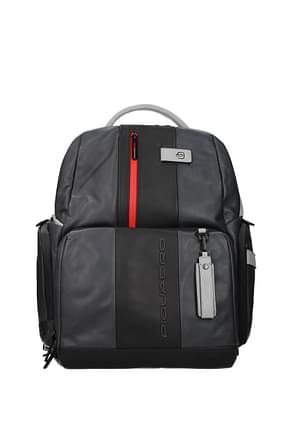 Piquadro Backpack and bumbags Men Leather Gray