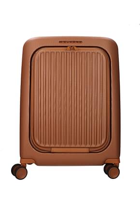 Piquadro Wheeled Luggages 39.5l Men Polycarbonate Brown Copper