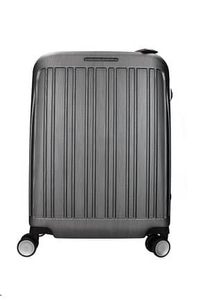 Piquadro Wheeled Luggages 39.5l Men Polycarbonate Gray Asphalt