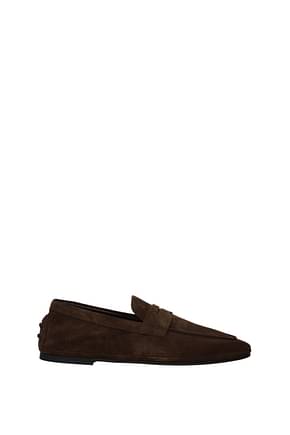 Tod's Loafers Men Suede Brown Brown