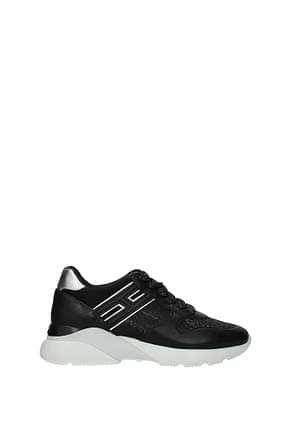 Hogan Sneakers active one Women Fabric  Black Silver