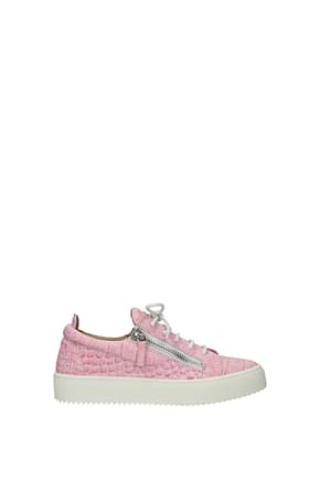 Giuseppe Zanotti Sneakers may lond Femme Cuir Rose Rose Doux
