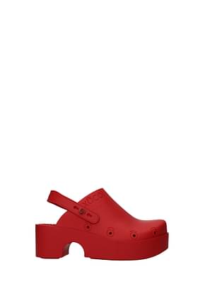 Xocoi Slippers and clogs Women Polyurethane Red