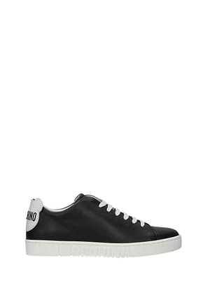 Moschino Sneakers Men Leather Black