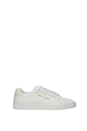 Palm Angels Sneakers Men Leather White Butter