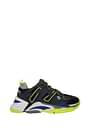 Ash Sneakers Men Leather Multicolor Fluo Yellow