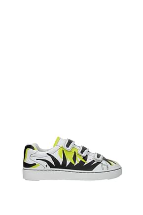 Ash Sneakers pharell flame Women Leather White Lime