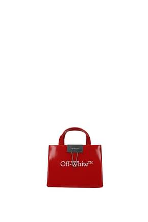 Off-White Handbags Women Leather Red