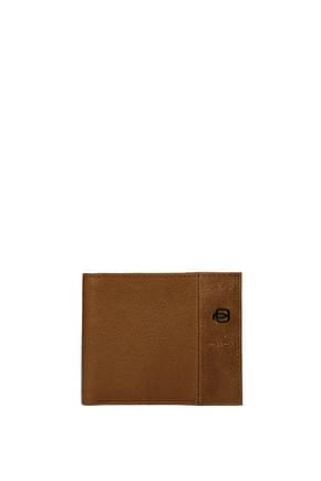 Piquadro Wallets Men Leather Brown Leather