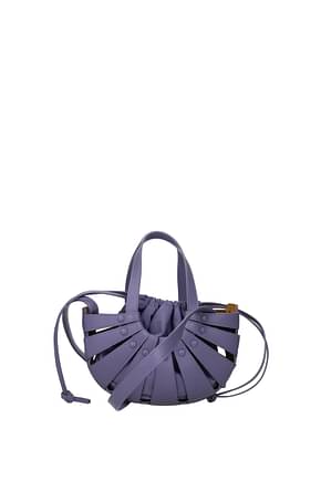 Bottega Veneta Handbags Women Leather Violet Lavender