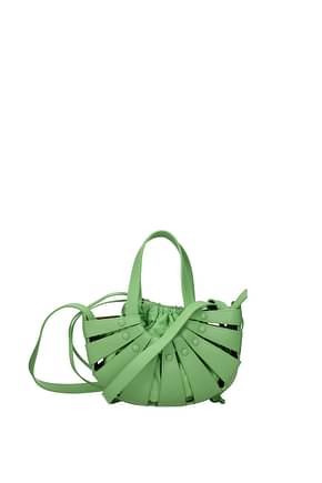 Bottega Veneta Handbags Women Leather Green Pistachio