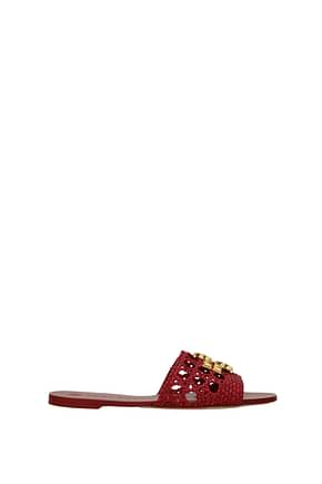 Tory Burch Slippers and clogs eleanor Women Leather Red