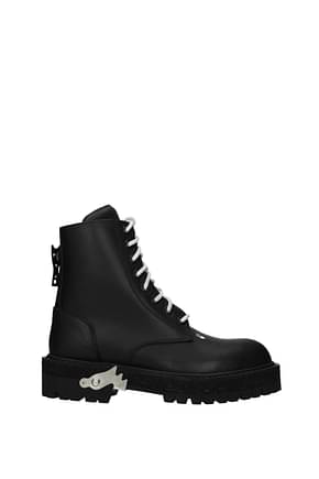Off-White Sneakers Men Leather Black