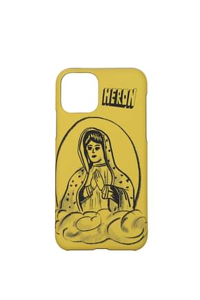 Heron Preston iPhone cover iphone 11 Pro Men PVC Yellow Mustard