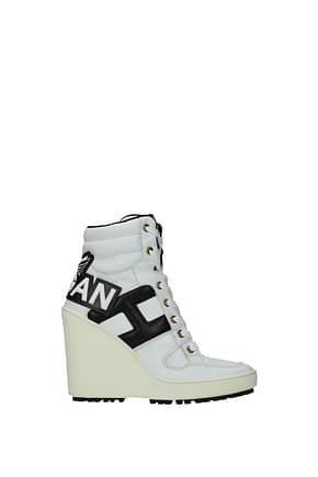 Hogan Sneakers Femme Cuir Blanc Noir