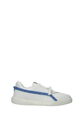 Valentino Garavani Sneakers Mujer Piel Blanco Azul Claro