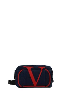 Valentino Garavani Backpack and bumbags Men Fabric  Blue Denim