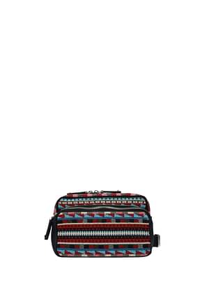 Valentino Garavani Backpack and bumbags Men Leather Blue Multicolor
