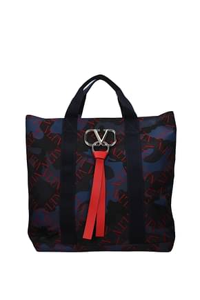 Valentino Garavani Handbags Men Fabric  Blue Red