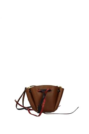 Valentino Garavani Crossbody Bag Women Leather Brown Tan