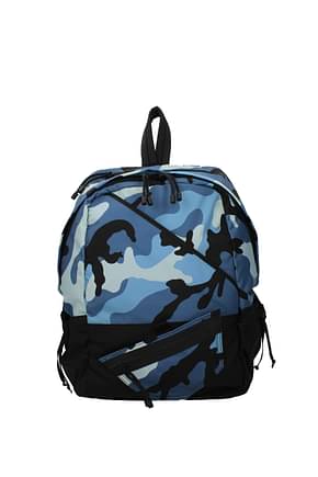 Valentino Garavani Backpack and bumbags Men Fabric  Blue Black