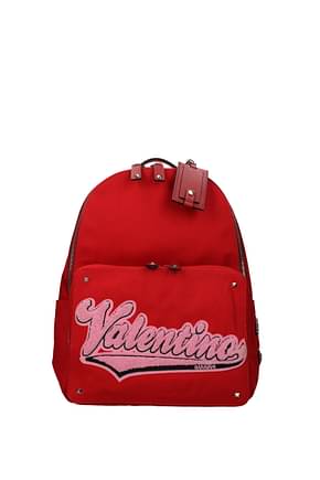 Valentino Garavani 背包和腰包 男士 布料 红色 粉色