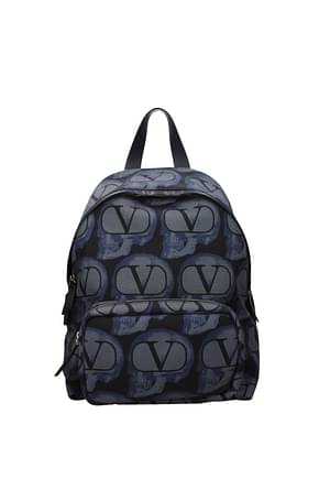 Valentino Garavani Backpack and bumbags Men Fabric  Blue
