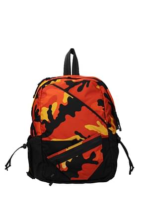 Valentino Garavani Backpack and bumbags Men Fabric  Orange Black