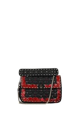 Valentino Garavani Handbags Women Leather Black Red