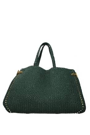Valentino Garavani حقائب كتف نساء رافية لون أخضر