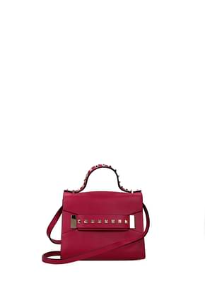 Valentino Garavani Handbags Women Leather Fuchsia Blossom