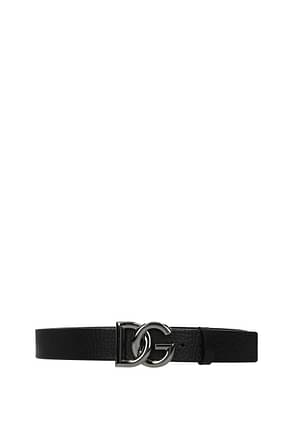 Dolce&Gabbana Regular belts Men Leather Black